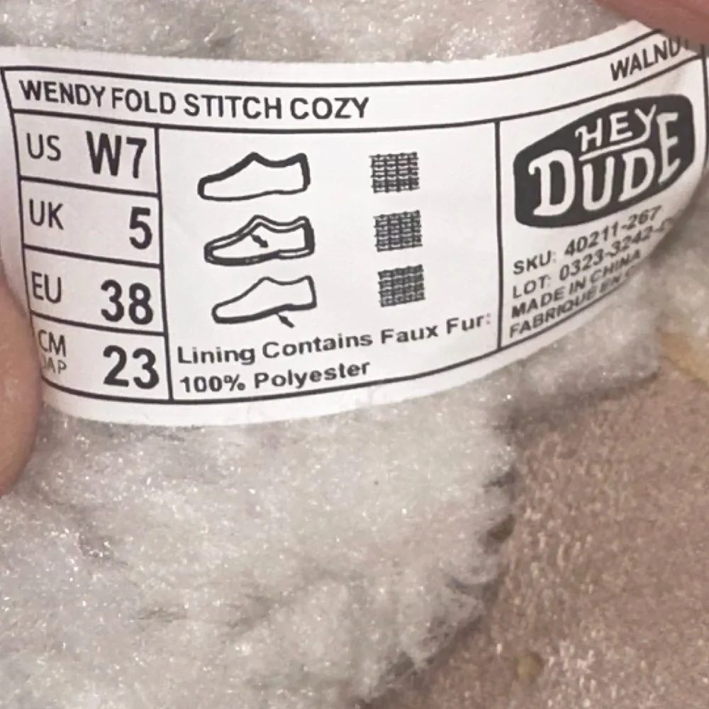 Hey Dude Wendy Fold Over Cozy Boot Sherpa Lined Winter Slip On Sneaker Size 7